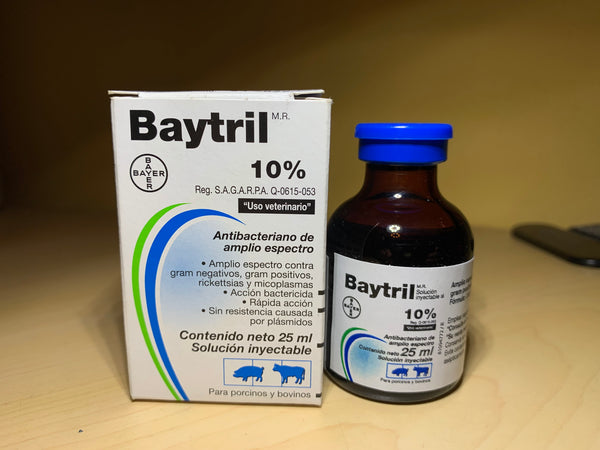 Baytril 10 % 25ML Antibiotic Injectable