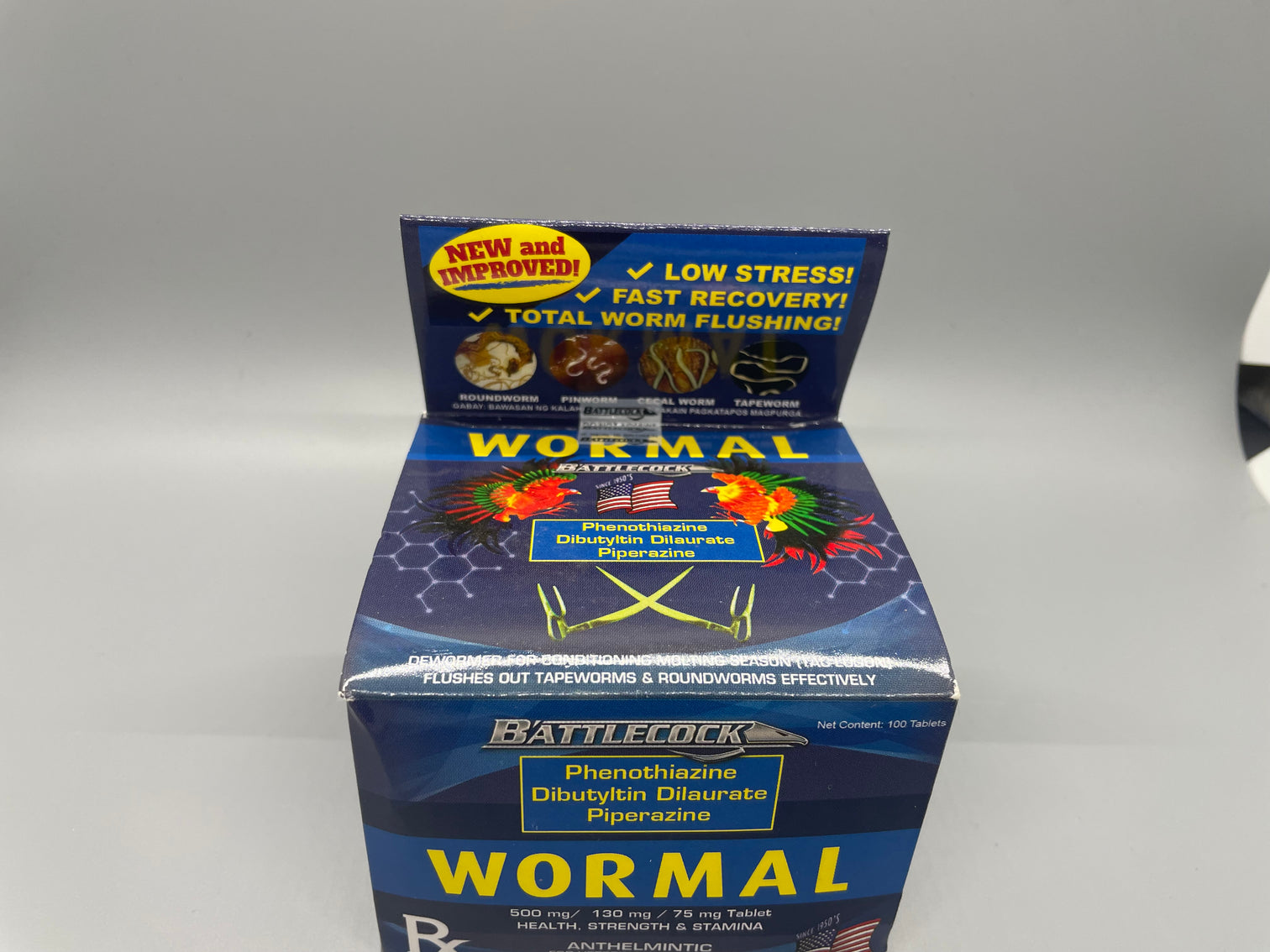 Wormal Dewormer 100 Tablets Battlecock J.E.J Gamefowl Supplies