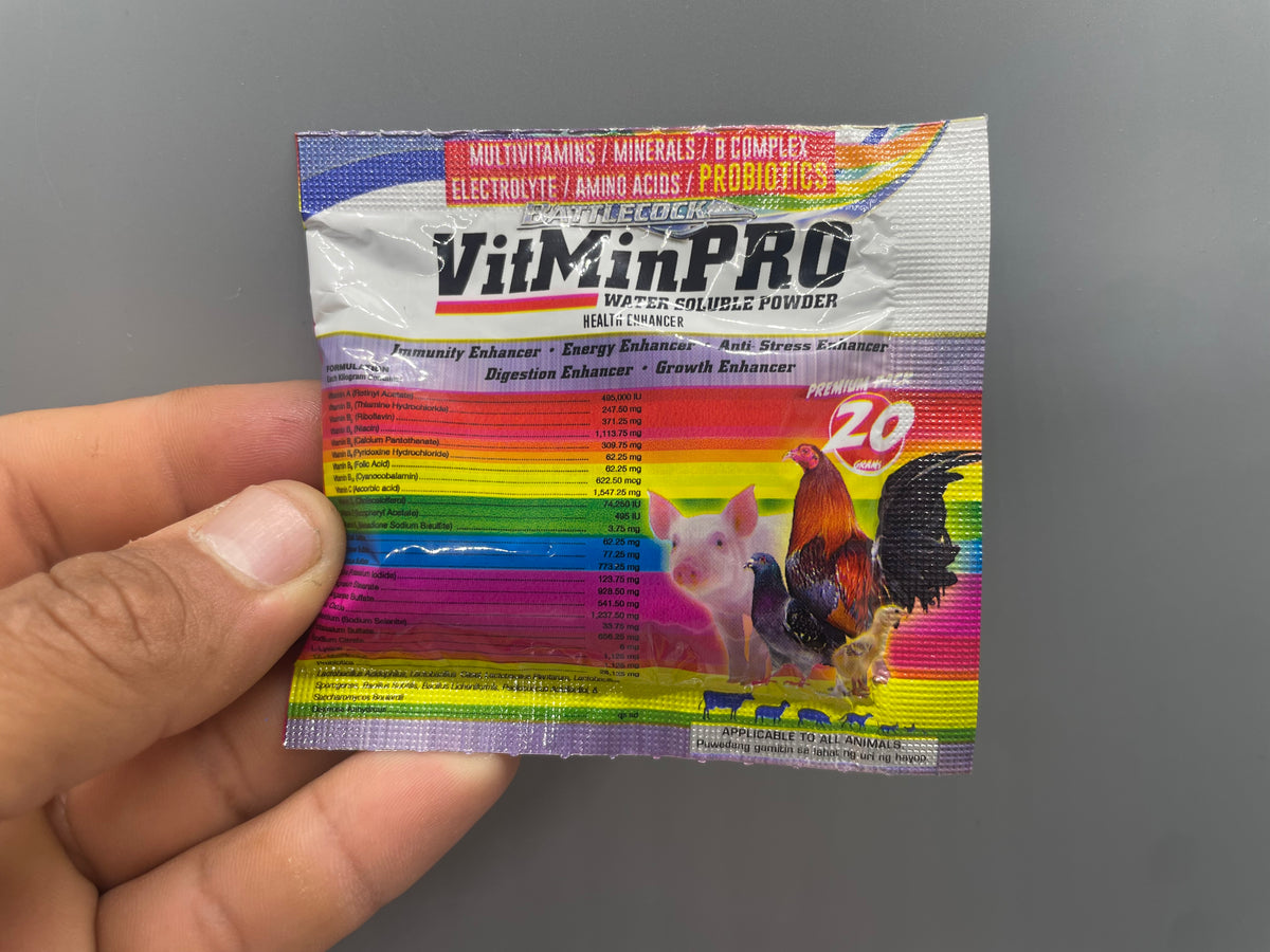Vitmin Pro Water Soluble Powder 1 Sachet Antibiotic – J.E.J Gamefowl ...