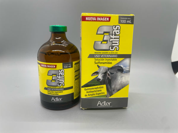 3 Sulfas 100 ML Adler Injectable Antibiotic